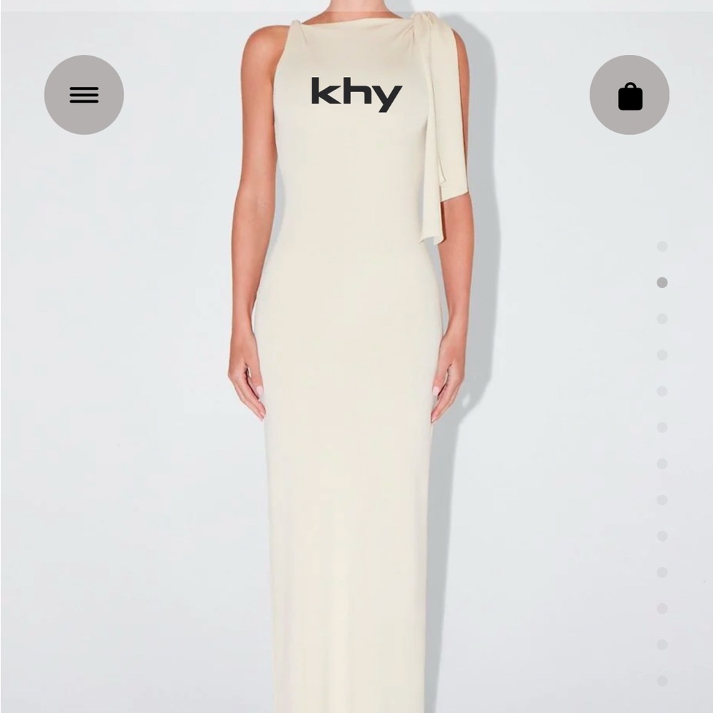 Khy Sueded Knot Shoulder Maxi, M